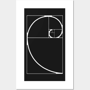 Fibonacci curve golden cut art Posters and Art